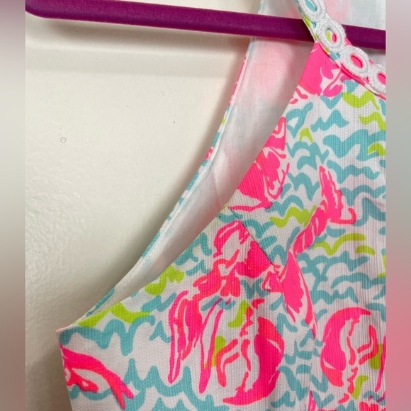Lilly Pulitzer Pearl Pop Up Lobstah Roll Lace Detail Shift Dress Size 2 - Picture 14 of 15